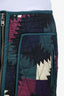 Isabel Marant Etoile Teal/Purple Quilted Zip Mini Skirt Size 40