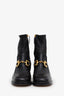 Gucci Black Leather 1955 Horsebit Ankle Boots Size 40