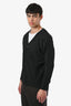 Issey Miyake Homme Plisse Black Pleated Long Sleeve Buttoned Top Size 2