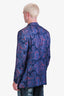 Etro Navy Blue/Red Silk Paisley Patterned Blazer Size 56 Men's