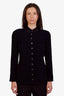 Pre-loved Chanel™ 19S Black CC Button Quilted Pocket Jacket Size 44