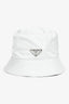 Prada White Re-Nylon Bucket Hat Size Small