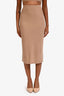 Reformation Brown Knit Sleeveless Crop Top + Pencil Skirt Set Size XS