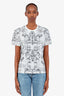 Hermès Black/White Cotton Printed T-Shirt Size 38