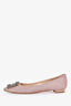 Manolo Blahnik Pink Sparkly Crystal Embellished 'Hangisi' Flat Size 36.5