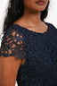 Alice + Olivia Navy Lace Cap Sleeve Mini Dress Size 34