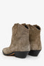 Isabel Marant Brown Suede Western Ankle Booties Size 36