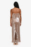 4th & Reckless Beige Sequin Maxi Dress Size S