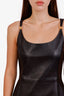 Versace Black Lamb Leather Mini Dress Size 42