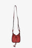 Loewe 2019 Burgundy Grained Leather Mini Hammock Crossbody Bag
