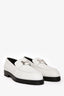 Hermès White Epsom Leather 'Faubourg' H Loafers Size 38