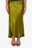 Sies Marjan Green Satin Maxi Skirt Size 10