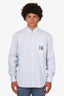 Gucci Blue Button-Down With Avocado Design Size 50 Mens