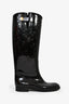 Louis Vuitton Black Rubber Monogram Rain Boot Size 38
