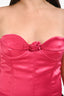 Miaou Pink Satin Strapless Corset Top Size XL