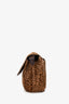 Bottega Veneta Vintage Leopard Print Pony Hair Flap Bag