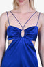 Frame Blue Silk Delicate Keyhole Dress Size S