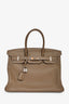 Hermès 2012 Etoupe Clemence Leather Birkin 35