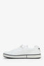 Prada White Leather Logo Sneakers Size 12 Mens