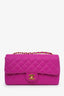 Pre-loved Chanel™ 1994-96 Pink Quilted Canvas Medium Classic Single Flap Bag