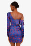 Self-Portrait Navy/Red Ruffled Off The Shoulder Short Dress Size 2