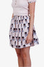 Miu Miu Pink Patterned Mini Skirt Size 40