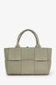Bottega Veneta Green Intrecciato Leather Small Arco Tote with Pouch