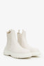 Christian Dior White D-Racer Ankle Boots Size 38.5