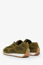 Bottega Veneta Green Suede Mesh 'Orbit' Sneaker Size 38