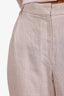 Brunello Cucinelli Beige Linen Single-Breasted Blazer and Pants Set Size 44/10