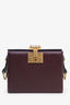 Christian Dior 2017 Burgundy Leather DiorAddict Small Lockbox Bag