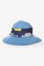 Hermès Blue Cotton Bucket Hat Size 58 with Scarf