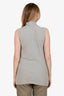 Brunello Cucinelli Light Grey Cotton Sleeveless Cowl Neck Top Size XL