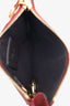 Fendi 2021 Brown/Red FF Embossed Key Pouch Wallet