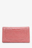 Pre-loved Chanel™ 2006-08 Pink Quilted Caviar Leather Long Wallet (Refurbished)