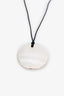Tiffany & Co. Sterling Silver Elsa Peretti Round Pendant Silk Cord Necklace