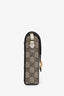 Gucci White Leather GG Supreme Trim Mini Horsebit 1955 Crossbody Bag