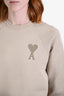 Ami Paris Beige 'Ami de Coeur' Sweatshirt Size XXS