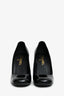 Pre-loved Chanel™ Black Patent Logo Block Heel Size 39