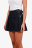 Burberry Dark Blue Denim Kilt Mini Skirt Size 2