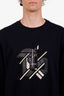 Hermès Navy Cotton Graphic Print Crew Neck Sweatshirt Size XXL Mens
