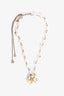 Pre-loved Chanel™ Pearl/Ivory Enamel Camellia Flower Pendant Necklace