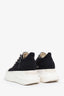 Rick Owens DRKSHDW Black Canvas 'Abstract' Low Sneakers Size 37