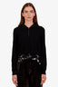 Max Mara Black Virgin Wool Quarter Zip Sweater Size XL