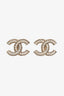 Pre-loved Chanel™ Pearl and Gold CC Clip-on Stud Earrings