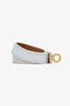 Hermès White Leather Gold Tone Double Tour Kelly Bracelet Size XS