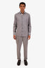 Hugo Boss Grey Wool Straight Leg Pants Size 32 Mens