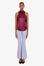 Smythe Purple High Waisted Flare Leg Pant Size 00