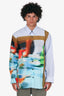 Dries Van Noten Blue Crow Cotton Poplin Shirt Estimated Size XL Mens