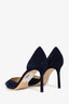 Jimmy Choo Navy Suede 'Esther 85' Pumps Size 39.5
